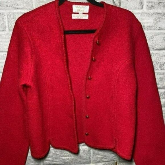 100% wool red jacket Women's Size 12 - Picture 6 of 11